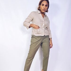 Jones NY Linen Button-Down Blouse
